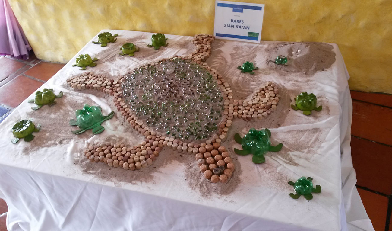 Escultura realizada por los colaboradores de Sian Ka'an