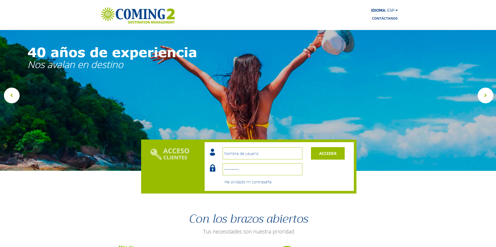 Página de bienvenida, receptivo Coming2